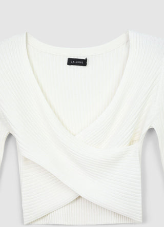 Gekreuzter Strickpullover