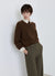 Crew neck cable knit sweater