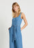 Tuta lunga denim con fusciacca