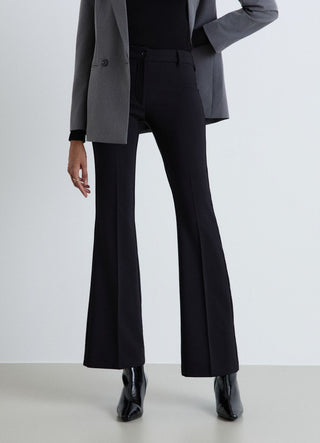 Solid colour flare trousers