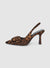 Décolleté slingback fiocco animalier
