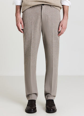 Pantaloni melange misto lana