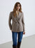 Double-breasted jacket with lapels and flap pockets