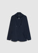 Hooded jacket with button closure - S