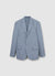 Linen-blend single-breasted jacket
