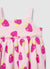 Vestito con stampa fragole e balza