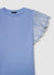 T-shirt with sangallo ruffle sleeves