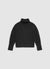 Boxy turtleneck sweater with English ribbing