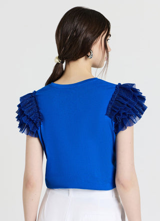 T-shirt maniche tulle