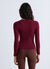 Long-sleeve crew neck T-shirt in a solid colour