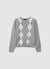 Cardigan à motif losanges avec boutons