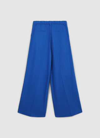 Linen-blend palazzo trousers