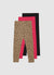 Pack of 3 leggings in plain and patterned designs