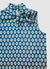 Top sleeveless satin-effect with geometric print
