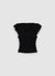 Bubble fabric ruffle T-shirt
