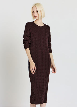 Vestito lungo a trecce