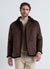 Caban doppiopetto con colletto effetto teddy