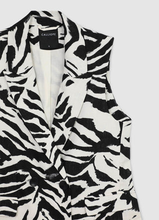 Gilet lungo zebrato