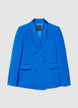 Doppelreihige Jacke mit Satin-Optik Revers - XS