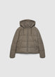 Kurz geschnittene, gesteppte Jacke mit Kapuze - XS