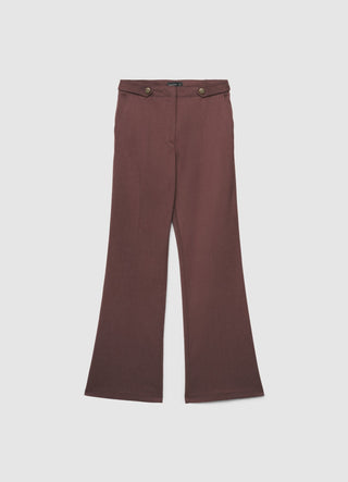 Pantalon flare avec boutons bijoux