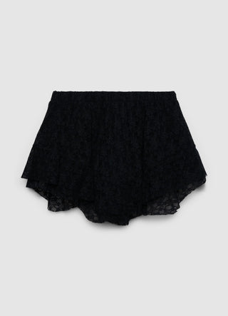 Tiered lace skirt-pants