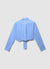 Camicia crop a righe cravatta