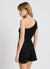 Top monospalla con fiore