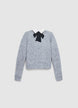 Knitwear with shirt collar and rhinestones - XS