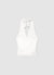Top mit Neckholder, Cut-out und Raffung