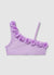 Set bikini con applicazioni floreali