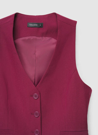 Gilet con scollo a V e bottoni
