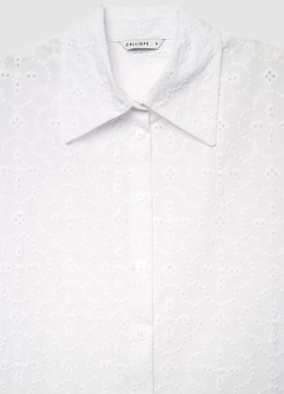 Camicia oversize in sangallo