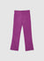 Cropped flare trousers in satin leather