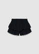 Gonna-pantalone con balze in sangallo - XS