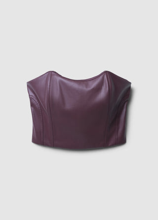 Faux leather bralette top