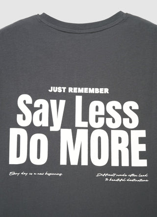 T-shirt with printed lettering
