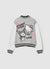 College-Bomberjacke mit Hello Kitty und Kuromi Aufdruck