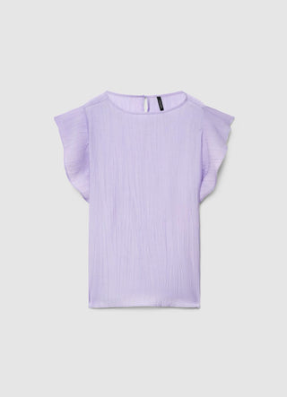 Blusa con maniche a volant