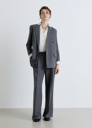 Double-breasted pinstripe jacket