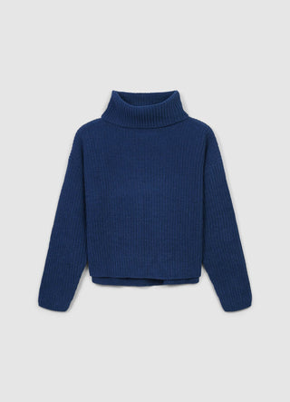 Einfarbiger Rollkragenpullover