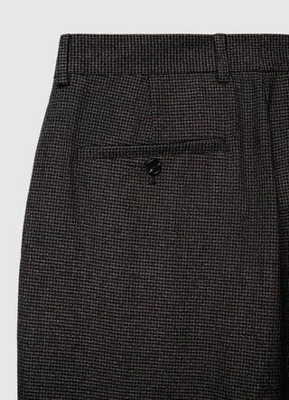Pantaloni straight eleganti pied-de-poule