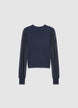 Long-sleeve T-shirt in two-tone fabric - XS