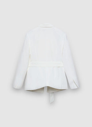 Einreihige Jacke mit Taillengürtel