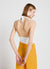 Top mit Neckholder, Cut-out und Raffung