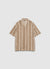 Striped crochet bowling shirt