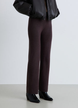 Pantaloni straight in maglia a gamba dritta