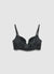 Flocked bustier bra
