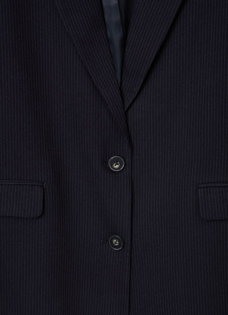 Single-breasted pinstriped jacket