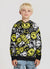 Hooded sweatshirt with graffiti print